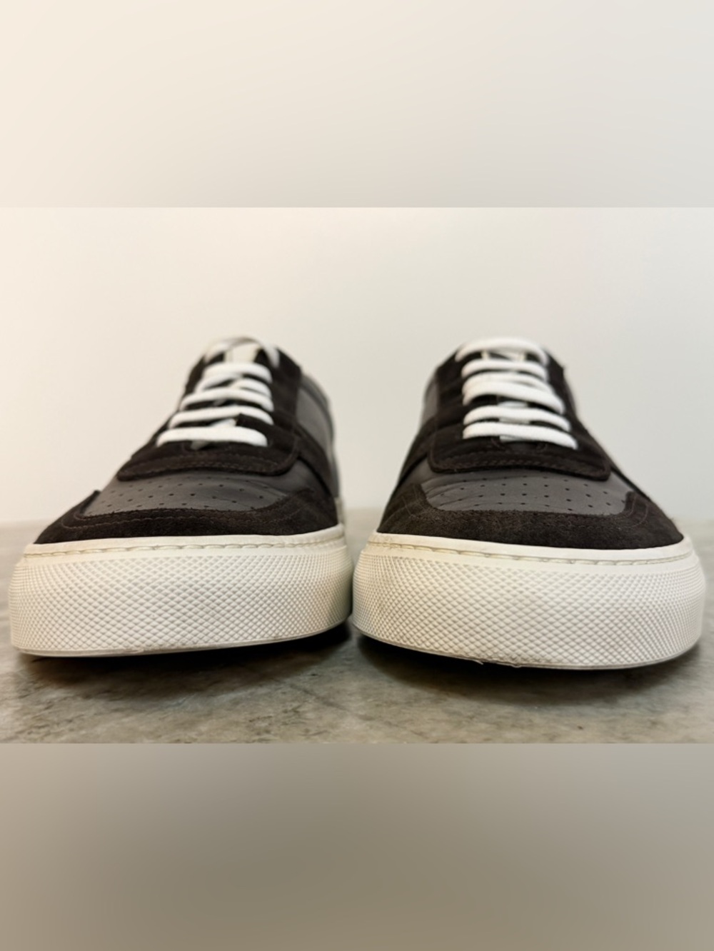 Common Projects B-ball Low Brown White 43 EU 10 US  EUC $550 Minimalist Italy - Picture 9 of 11